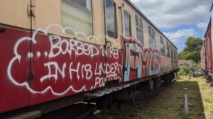 Vandalised train