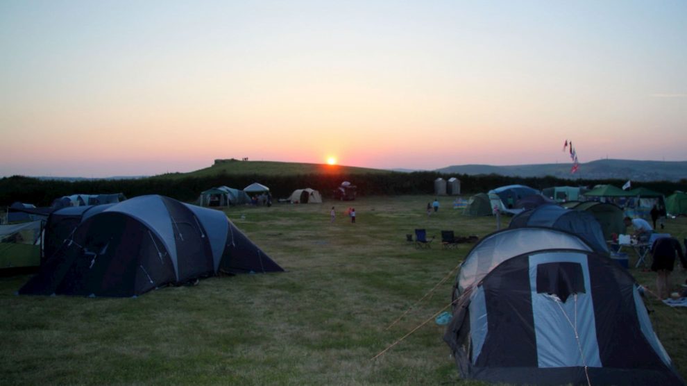 Eweleaze Campsite at sunset