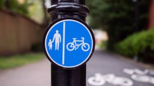 Cycle and walking sign