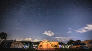 Dorset campsite at night