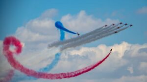 Red Arrows during a show