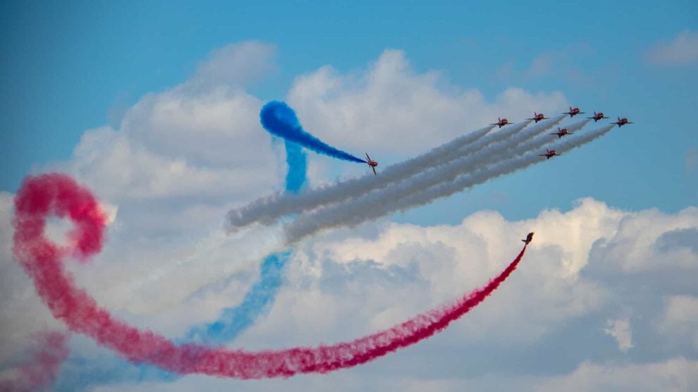 Red Arrows during a show